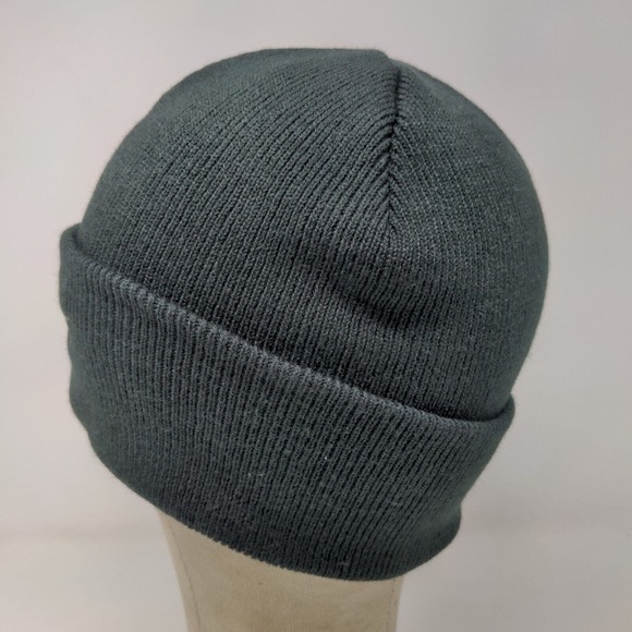 Port & Company Men's Knit Beanie Hat Black Embroidered Veltyma Fungicide Logo - Picture 5 of 12